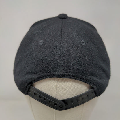 Letter C Snapback Hat Black M/L Adjustable Solid Vent Holes Cash & Co