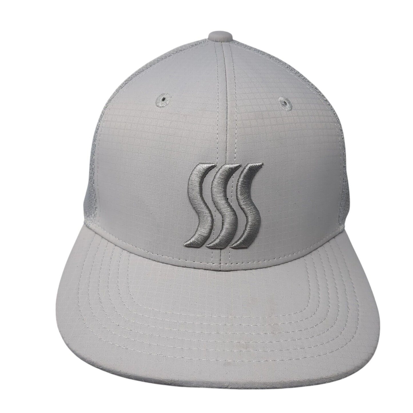 Saaka Snapback Trucker Hat Gray One Size Adjustable Embroidered Mesh Back