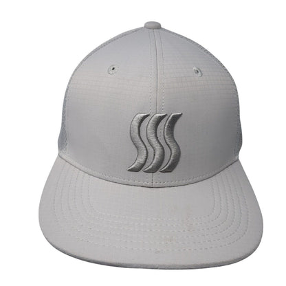 Saaka Snapback Trucker Hat Gray One Size Adjustable Embroidered Mesh Back