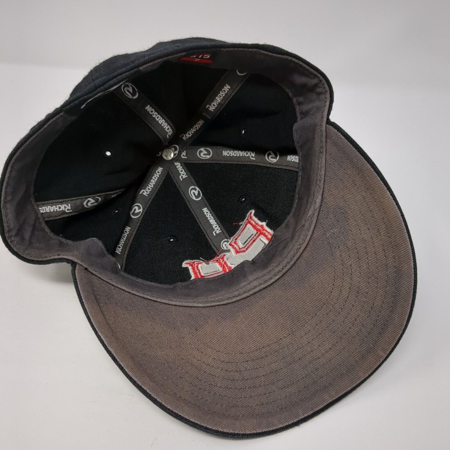 PH Fitted Hat Black Size 7 Lightweight Embroidered 6 Panel AOF515 Richardson