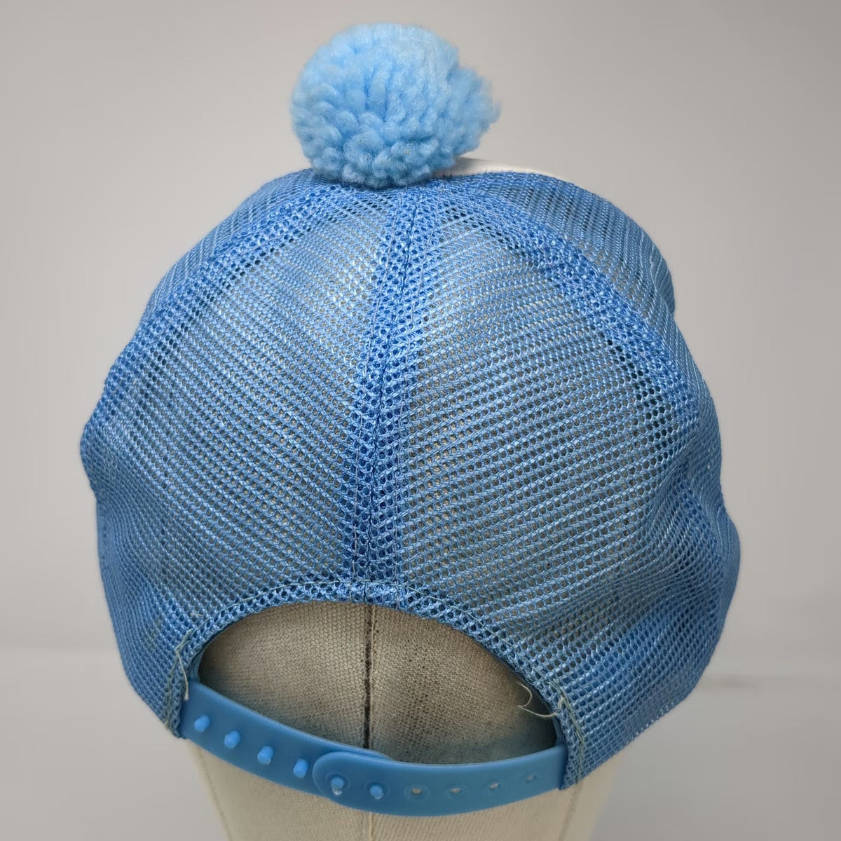 Champion Trucker Hat Blue Pom Mesh 1983 USSA Masters Alpine Idaho Vintage