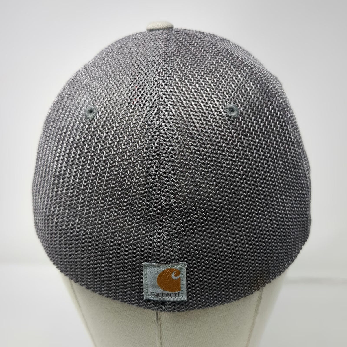 Carhartt Baseball Cap Gray One Size Fitted Mesh Back Embroidered Logo Work Hat