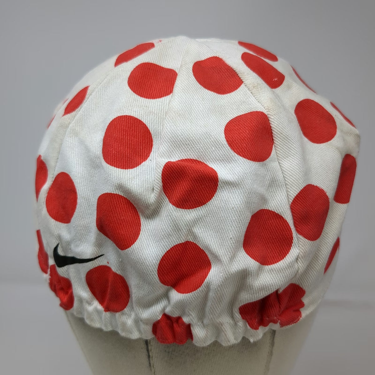 Nike Baseball Cap White Red Polka Dot Tour De France One Size Hat Elastic Back