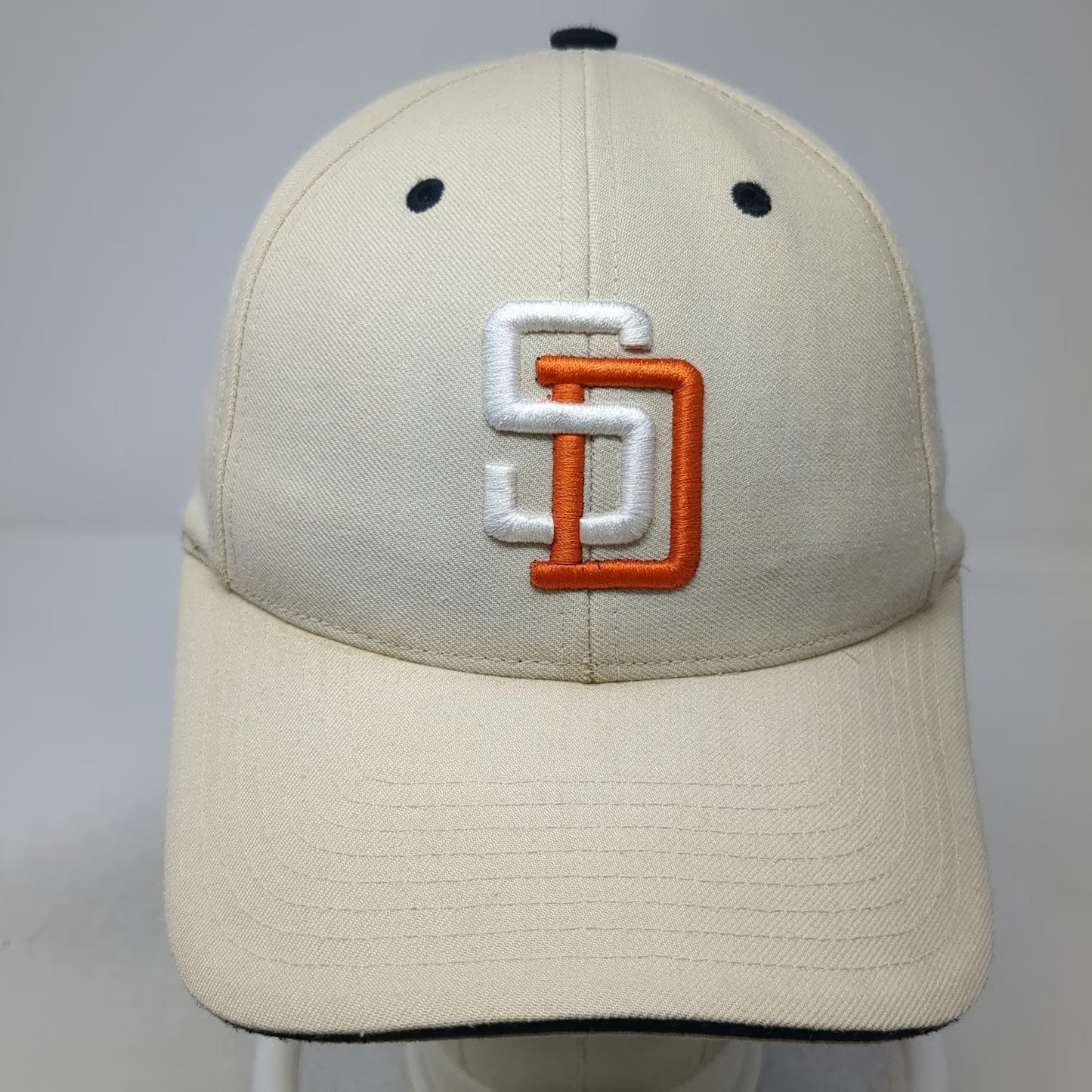 San Diego Padres MLB Twins Baseball Cap Beige Blue One Size Logo Strapback Hat