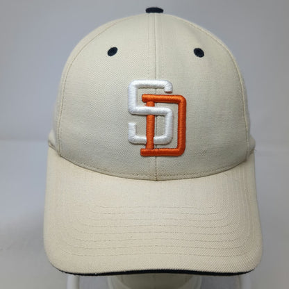 San Diego Padres MLB Twins Baseball Cap Beige Blue One Size Logo Strapback Hat