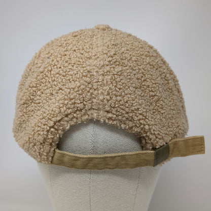 Simply Southern Baseball Cap Beige One Size Sherpa Fleece Glitter Slideback Hat