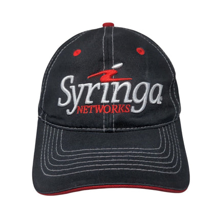 Syringa Networks Strapback Hat Black OSFA Embroidered Buck's Bags