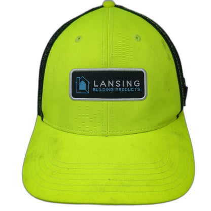 Lansing Building Products Trucker Hat Green Black One Size Mesh Snapback Work