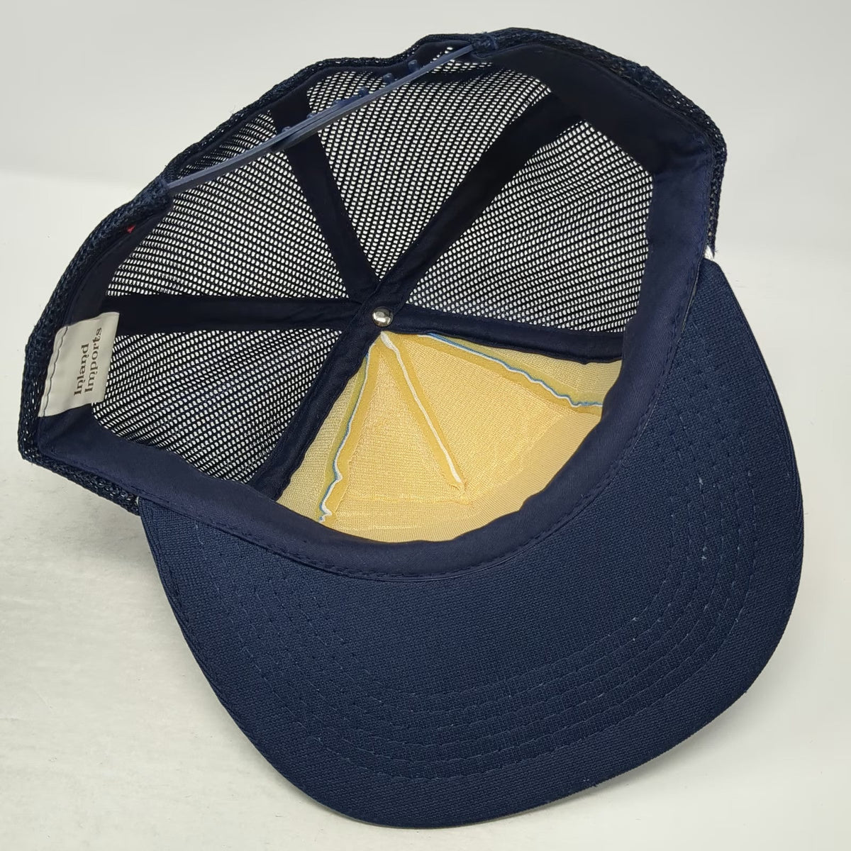 Inland Imports Trucker Hat Blue One Size Teton Communications Idaho Radio Mesh