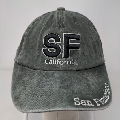 San Francisco California Strapback Hat Green One Size Adjustable Embroidered