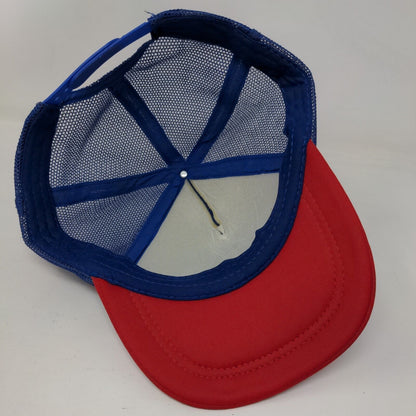 Patriotic Flag Snapback Mesh Back Trucker Hat Multi One Size Colorblock