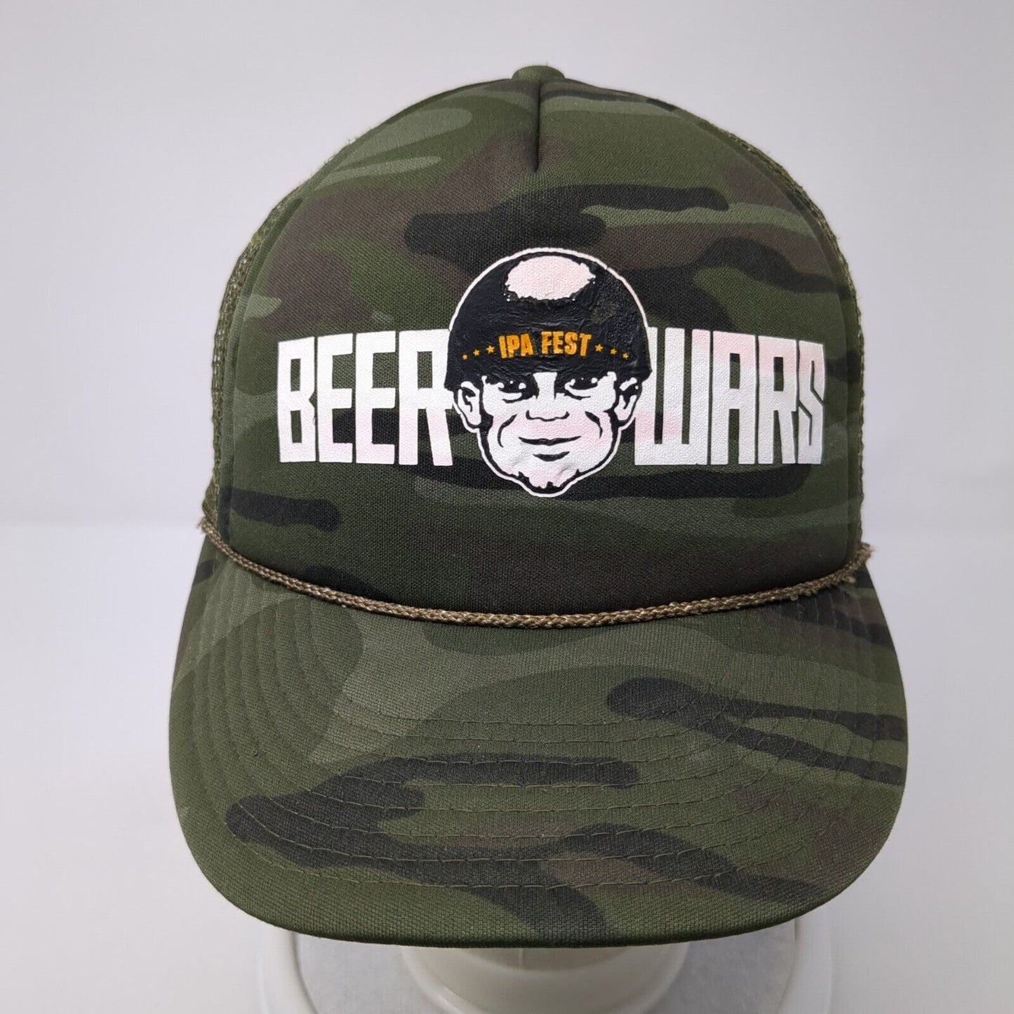 Beer Wars IPA Fest Snapback Trucker Hat Multicolor Camouflage OS Rope Cobra