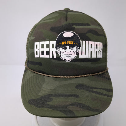 Beer Wars IPA Fest Snapback Trucker Hat Multicolor Camouflage OS Rope Cobra
