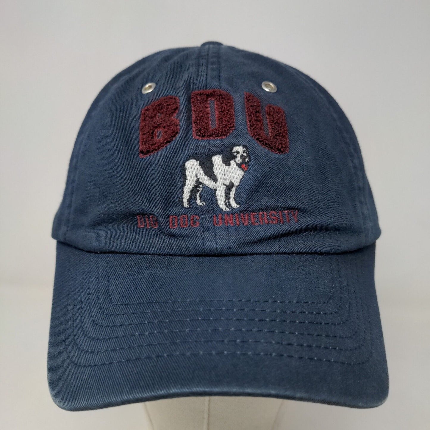 Big Dogs Men's Slideback Hat Blue Adjustable Embroidered BDU University Logo