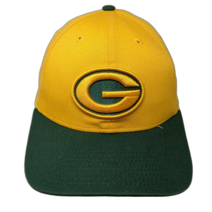 Green Bay Packers NFL New Era Hat Yellow Green M 39THIRTY Stretch Fit Brim