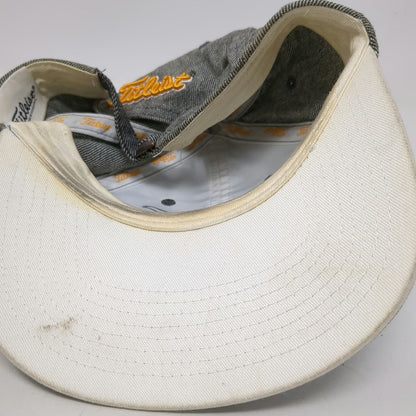 Titleist Baseball Cap Gray One Size Linen Blend Embroidered Logo Adjustable Hat