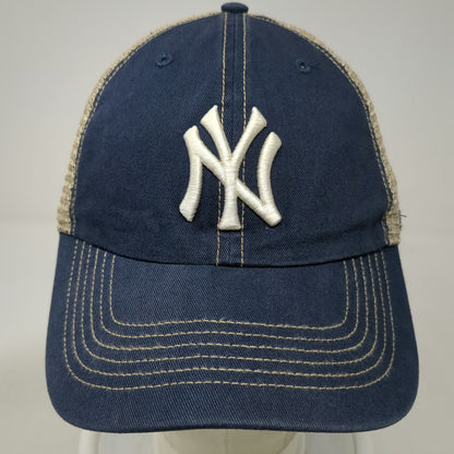 '47 New York Yankees MLB Blue One Size Trucker Hat Mesh Snapback Green Brim