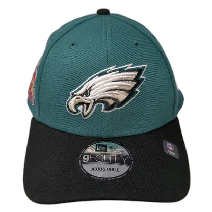 Philadelphia Eagles NFL New Era Green Black One Size Super Bowl LIX 9FORTY Hat