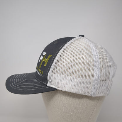 FH Fitness Snapback Trucker Hat Gray One Size Mesh Back Richardson