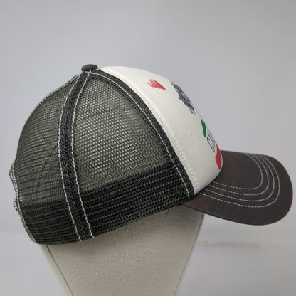 Billabong Trucker Hat Gray One Size California Love Bear Mesh Snapback Surf