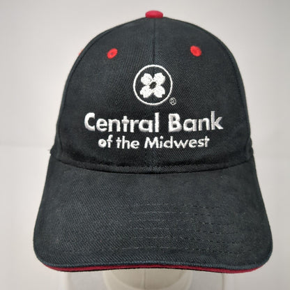 Central Bank of The Midwest Strapback Hat Black OS Adjustable Embroidered Otto