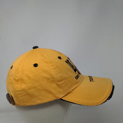Dallas Texas Slideback Hat Yellow One Size Leather Strap Fahrenheit
