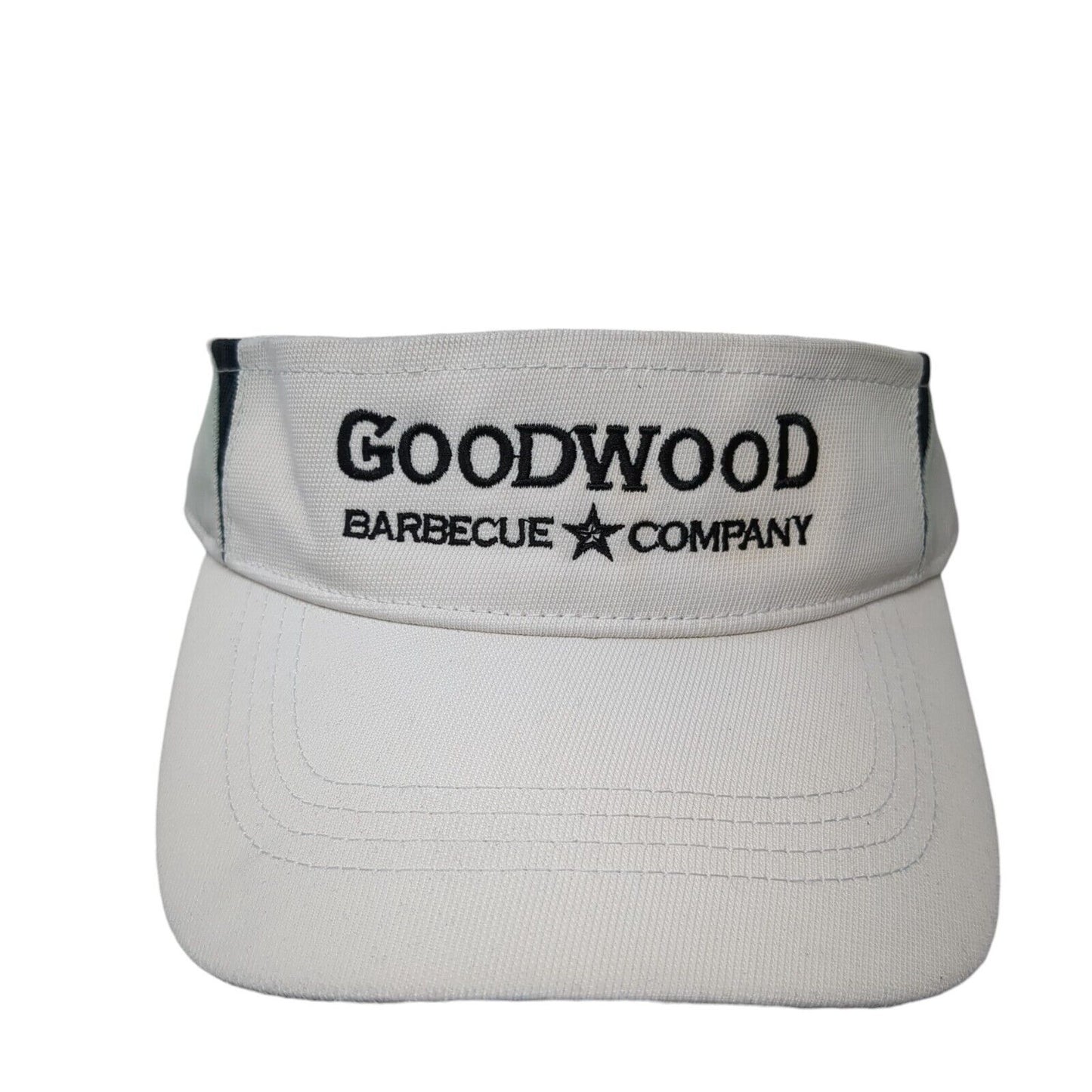 Goodwood Barbecue Company Strapback Visor Hat White One Size Sport-Tek