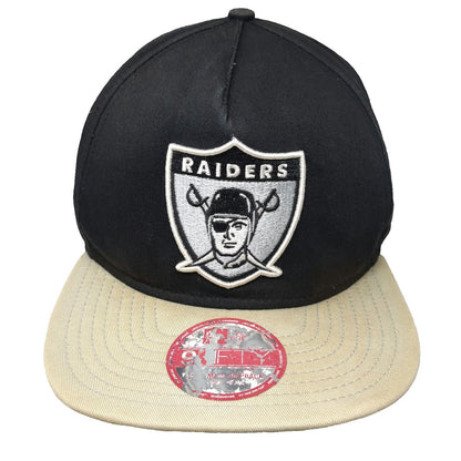 New Era Las Vegas Raiders NFL 5 Panel Black Beige Green Hat L Strapback 9FIFTY