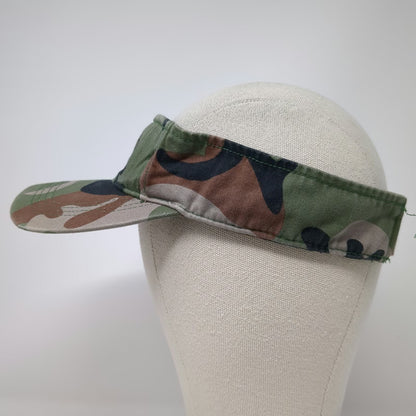 Alternative Apparel Visor Green Camo One Size jk livin Embroidered Strapback Hat