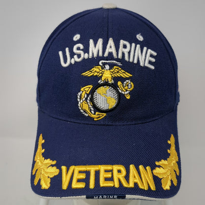 Hosanna U.S. Marine Veteran EGA Logo Blue Hat One Size Baseball Cap Eagle Globe