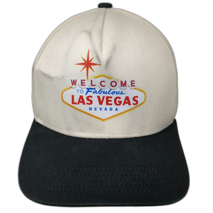 5 Panel Beige Black Hat One Size Las Vegas F1 Formula 1 Racing Snapback Sport