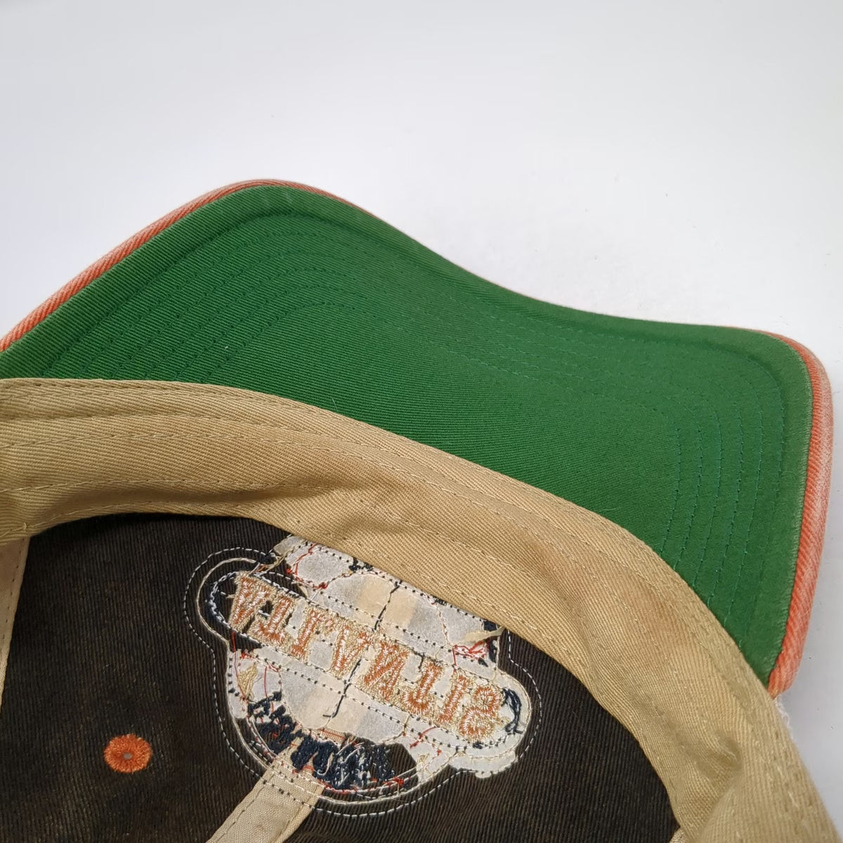 Legacy Trucker Hat Black Orange One Size Atlantis Paradise Island Patch Mesh