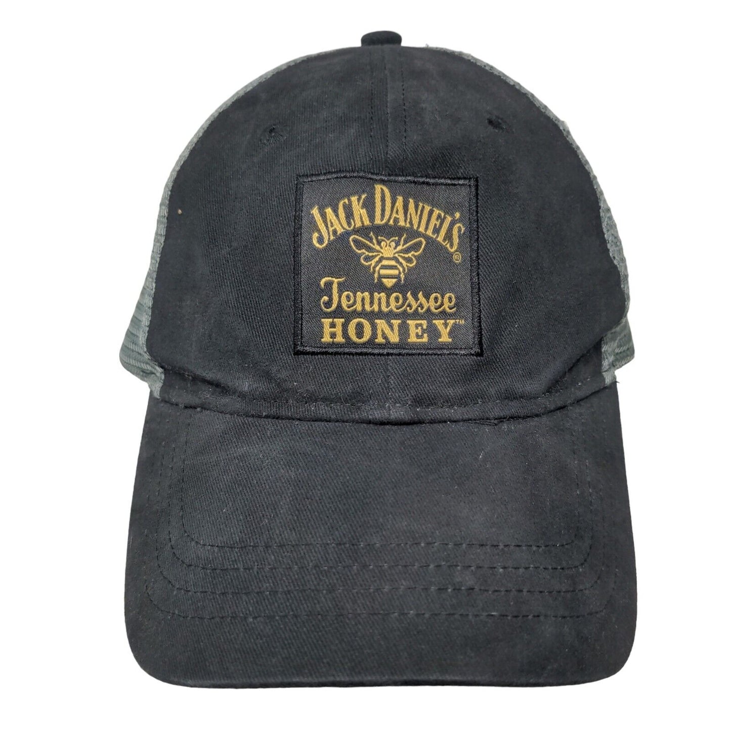 Jack Daniel's Tennessee Honey Strapback Mesh Back Trucker Hat Black OSFA