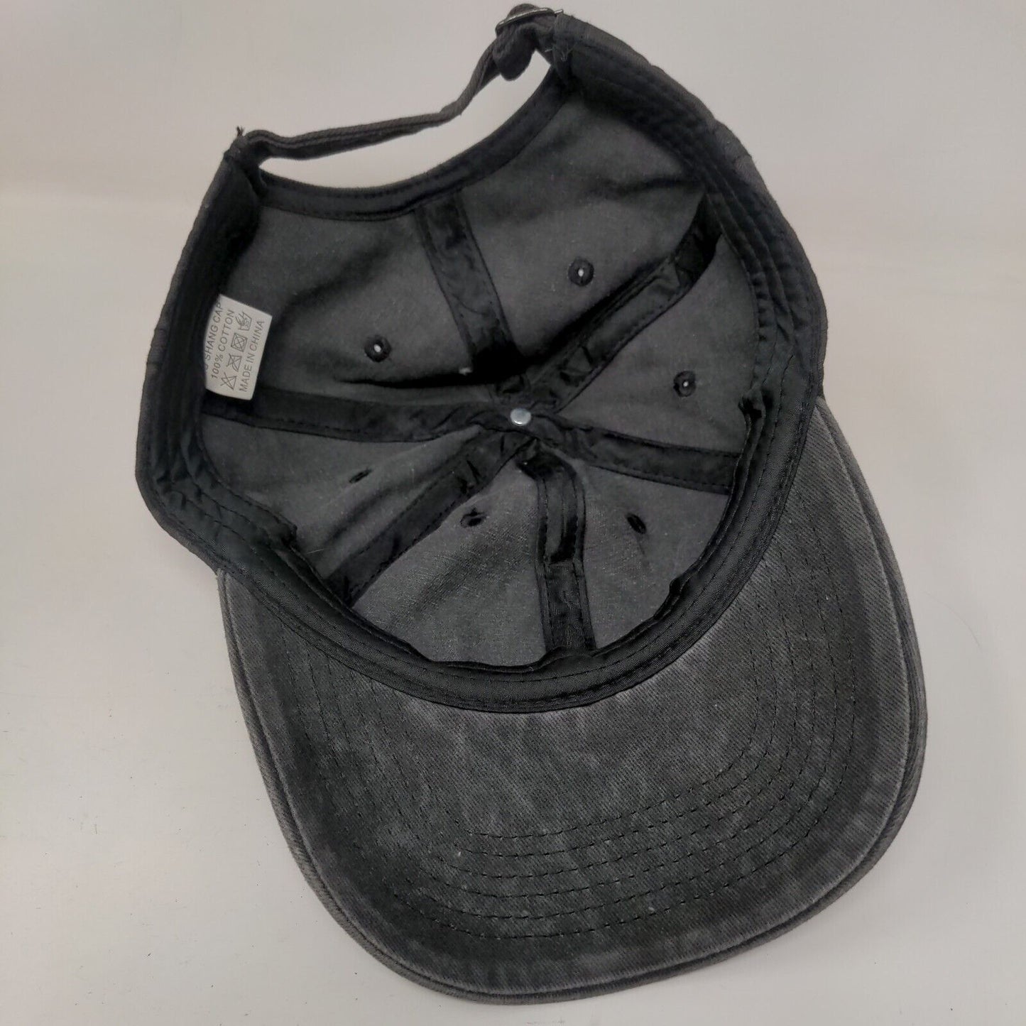 Let's Go Brandon Slideback Hat Gray One Size American Flag Patriotic Cotton