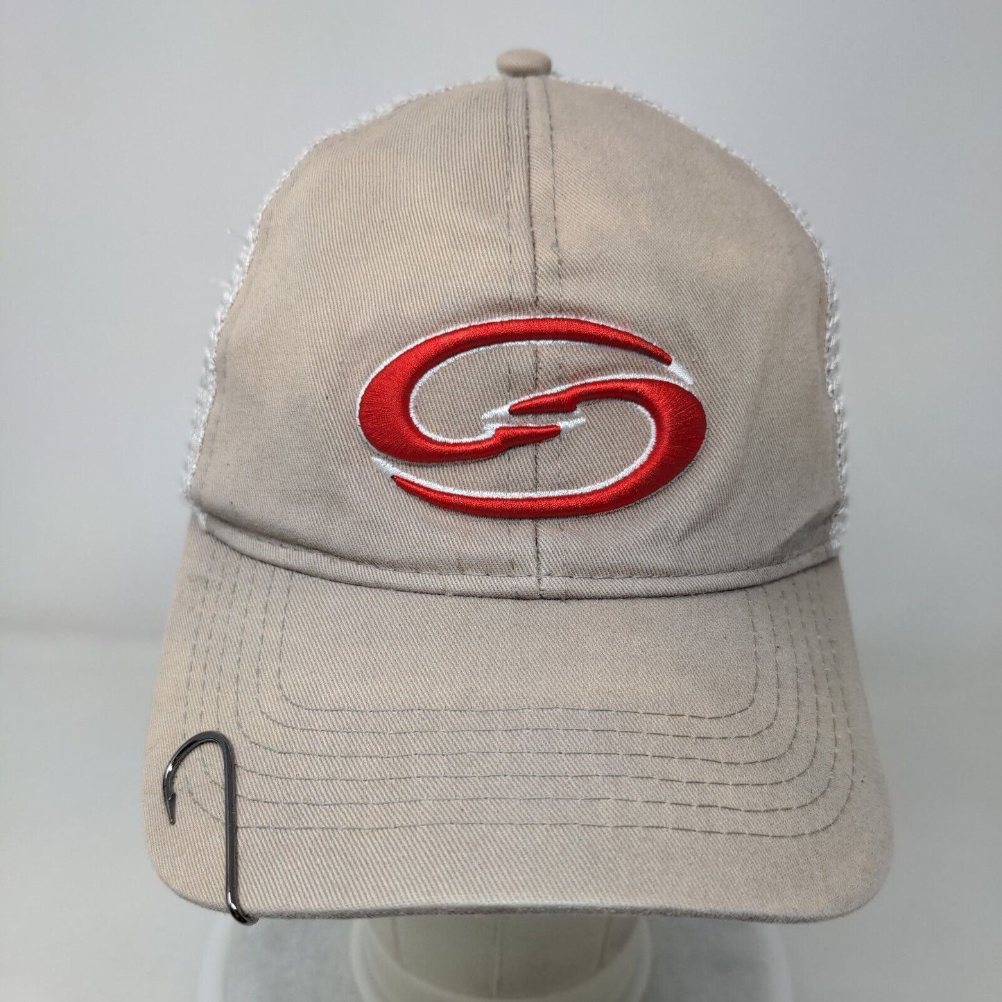 Strike King Snapback Mesh Back Trucker Hat Tan One Size Fishing Hook