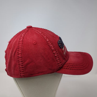 Robin Ruth Baseball Cap Red One Size 2026 USA Flag Distressed America Hat