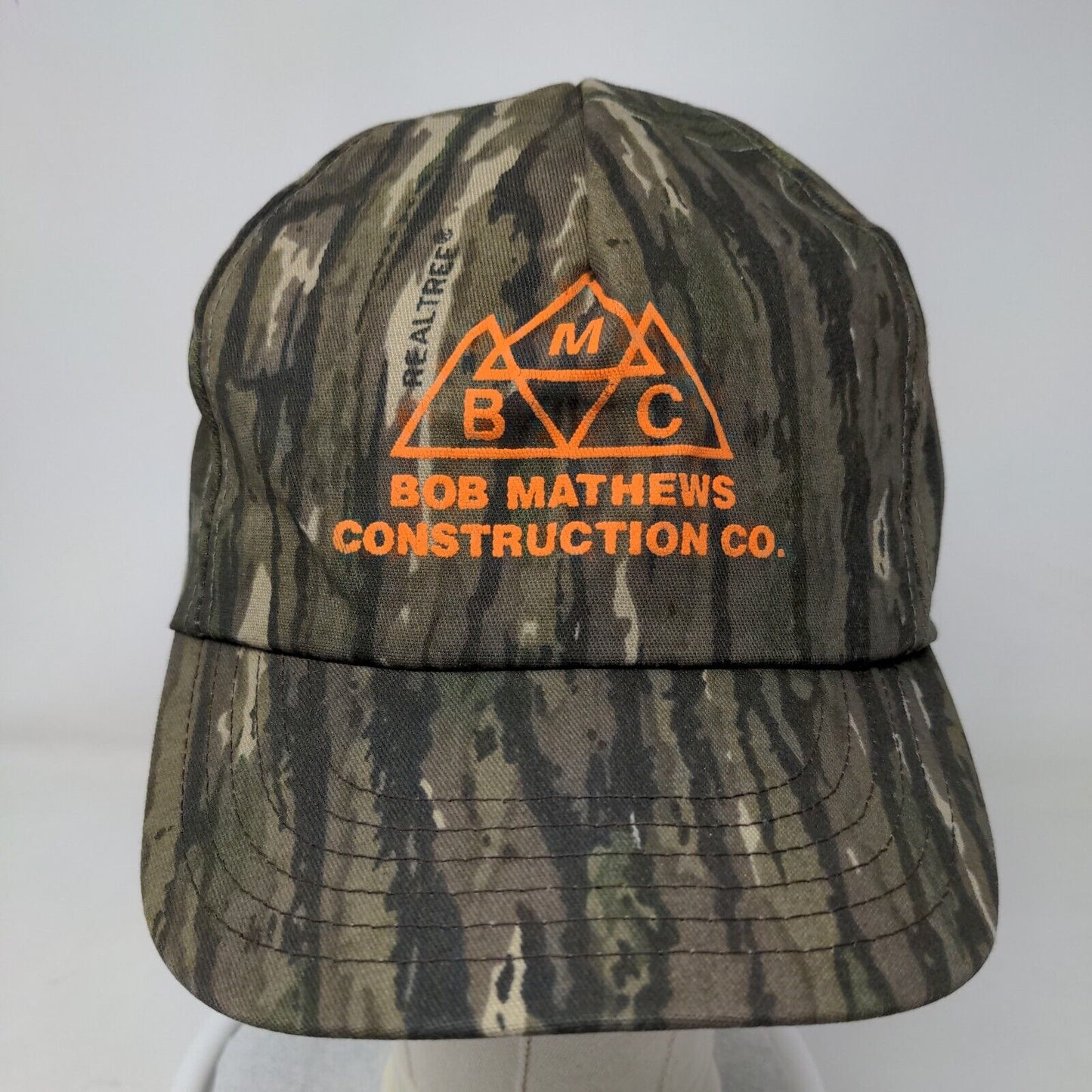 Bob Matthews Construction Co. Snapback Hat Camouflage One Size Realtree