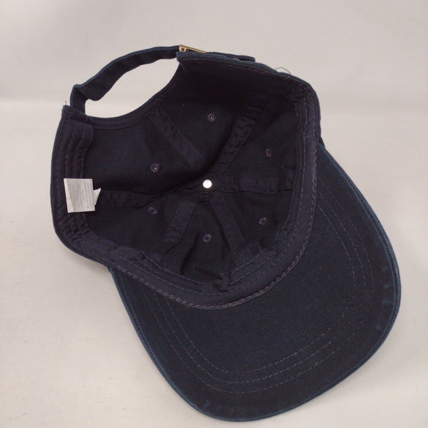 Unbranded Slideback Hat Black One Size Adjustable Vented Holes 6 Panel Blank