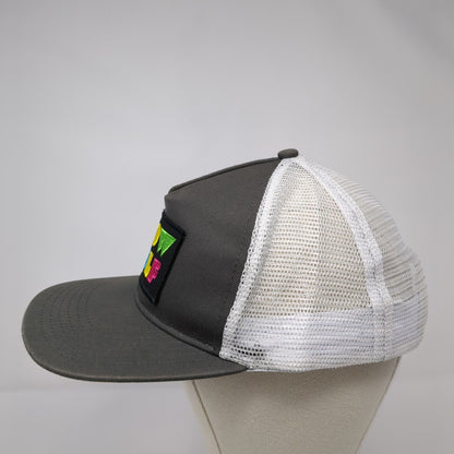 Meow Wolf Patch Snapback Trucker Hat Gray OSFA Mesh Back Colorblock