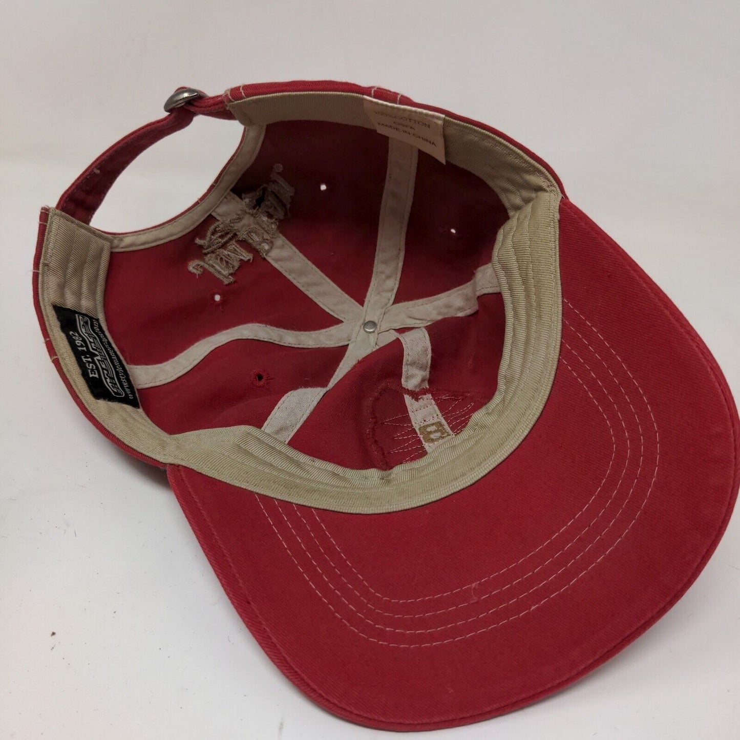 Jim Beam Racing Men's Slideback Hat Red Size OSFA Embroidered Big Logo
