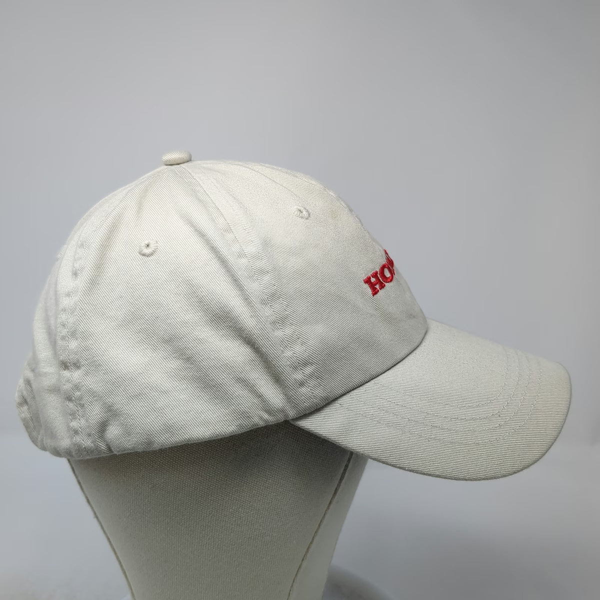 Hit Wear Baseball Cap Beige Red Blue One Size Honda Logo Embroidered Cotton Hat