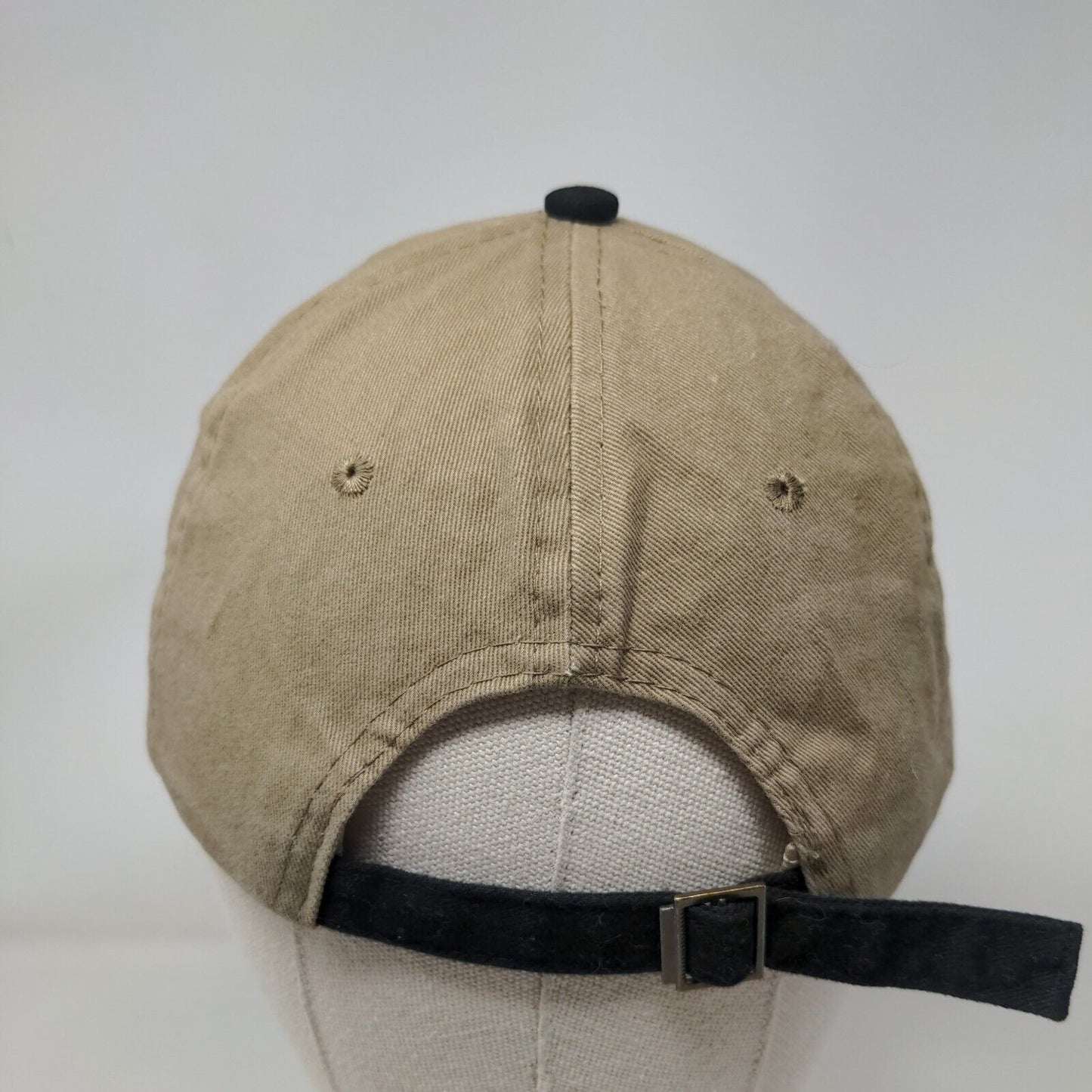 Punta Cana Slideback Hat Tan One Size Embroidered Colorblock 6 Panel