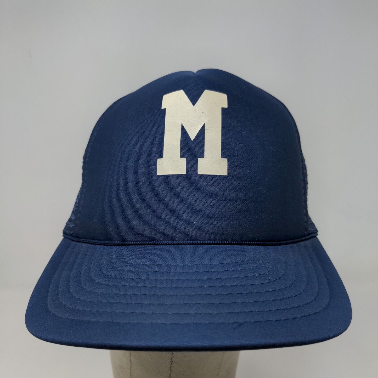 Speedway Men's Snapback Mesh Back Hat Blue OSFA Graphic Big M Logo