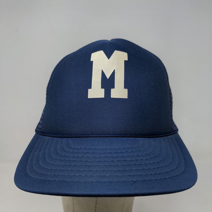 Speedway Men's Snapback Mesh Back Hat Blue OSFA Graphic Big M Logo