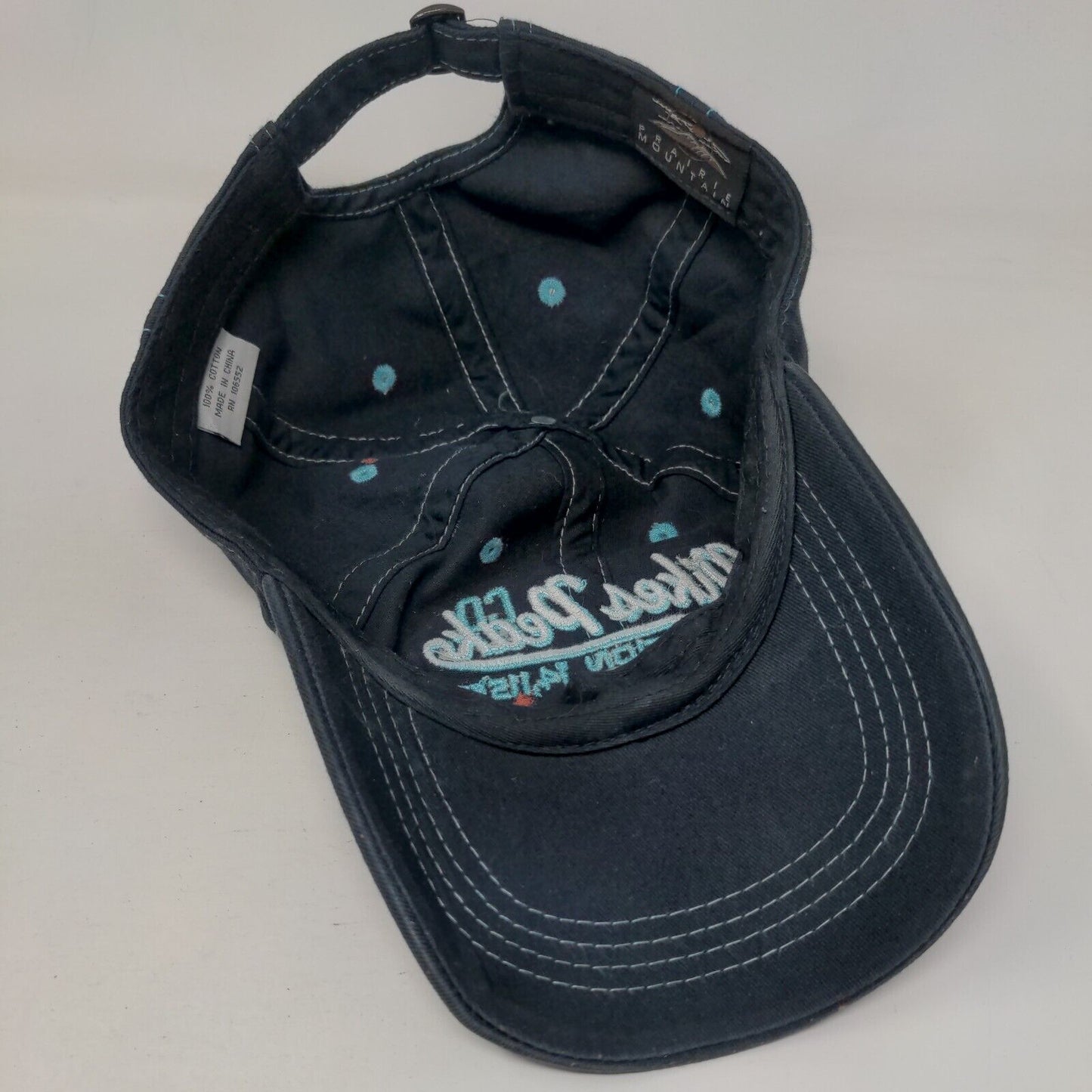 Pikes Peak Elevation 14,115 FT Slideback Hat Blue Embroidered 6 Panel