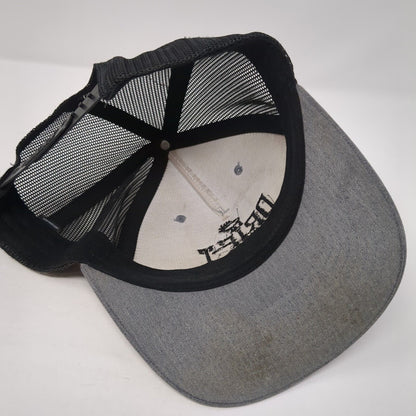 Drift West Snapback Mesh Back Trucker Hat Gray One Size Colorblock