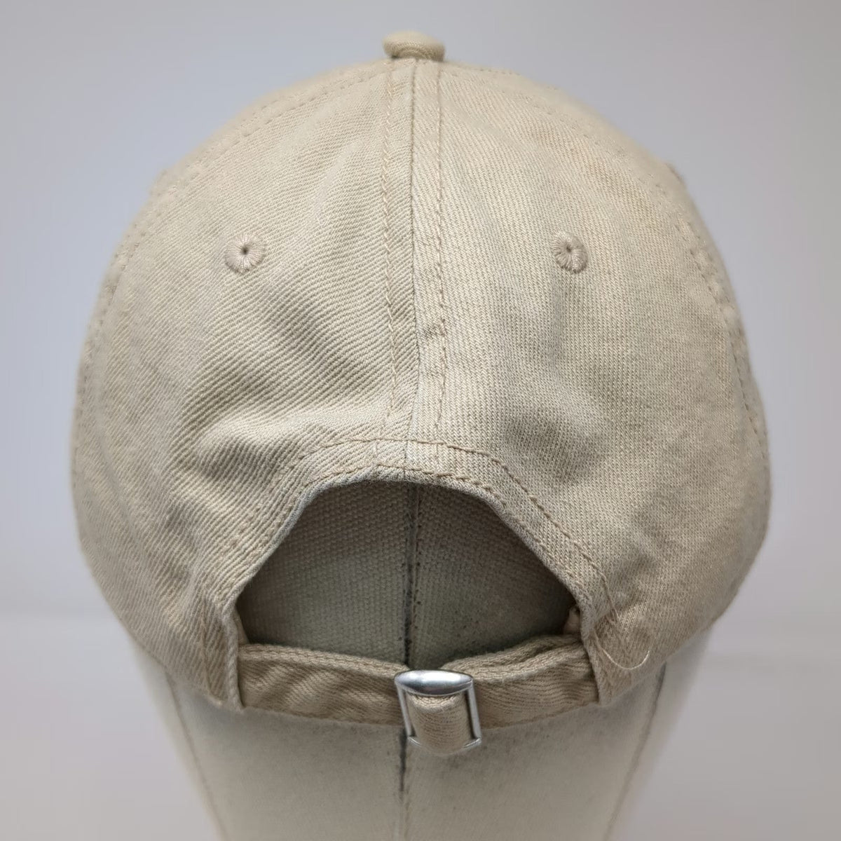 H&M Baseball Cap Beige L Adjustable Slideback Strap 100% Cotton Plain Solid Hat