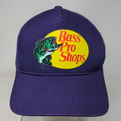 Bass Pro Shops Snapback Mesh Back Trucker Hat Purple OSFM Gone Fishing