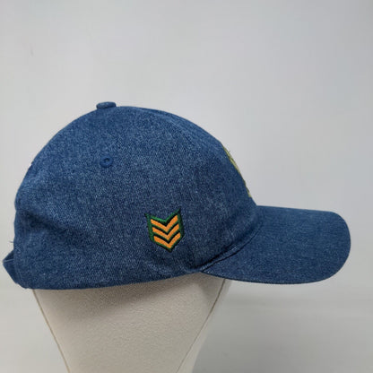 Boy's Strapback Hat Blue Denim 100% Cotton Size 7-14 Embroidered Military Love