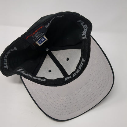 Yupoong Fitted Hat Black Size L/XL Flexfit Lightweight Vented Holes Blank